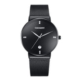 Luxe kristal quartz horloge voor heren - Waterdicht gouden polshorloge Roestvrij stalen klok