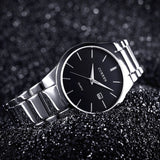Mode eenvoudig horloge voor heren - Slanke roestvrijstalen band waterdicht voor heren Quartz Business