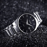 Mode eenvoudig horloge voor heren - Slanke roestvrijstalen band waterdicht voor heren Quartz Business