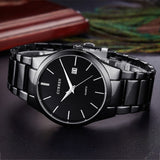 Mode eenvoudig horloge voor heren - Slanke roestvrijstalen band waterdicht voor heren Quartz Business