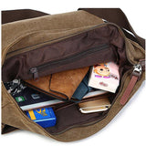 Vintage canvas tas voor heren - Casual Crossbody Messenger Travel schoudertassen met klep