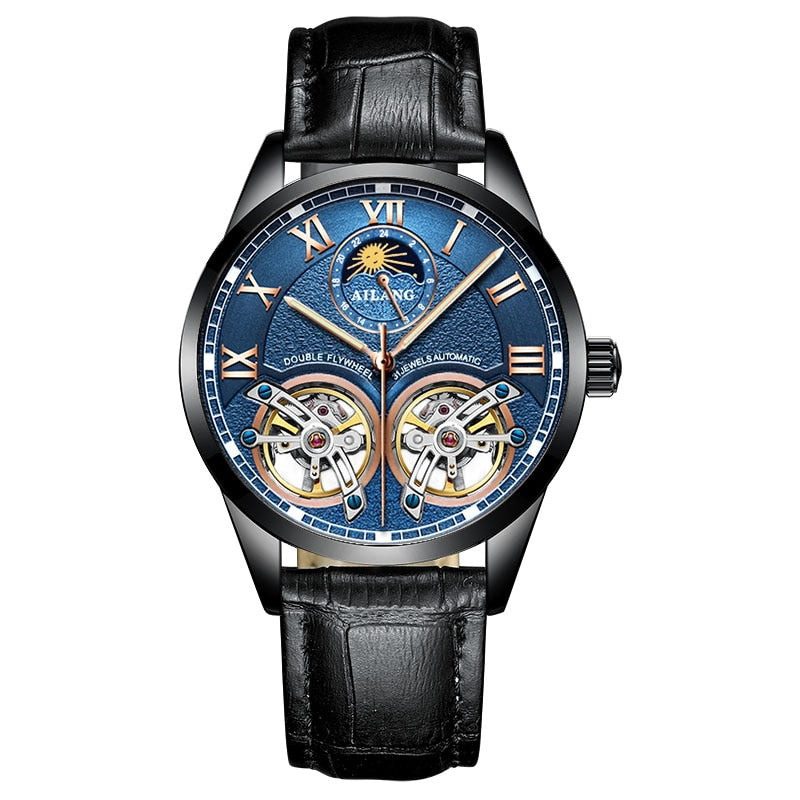 Luxury Watch for Men Double Flywheel Mechanical Clock