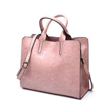 Grote vintage draagtas - Leren casual schouderhandtas