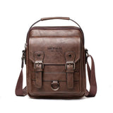 Crossbodytas met grote capaciteit voor heren - Casual schoudertas, zachte handtas PU-leer
