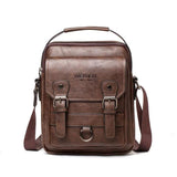 Crossbodytas met grote capaciteit voor heren - Casual schoudertas, zachte handtas PU-leer