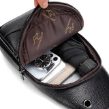 Crossbody-borsttas - Duurzame PU-lederen vintage schoudertas Messenger Purse