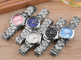 Lässige Luxusuhr für Damen - Wasserdichte Strass-Armbanduhr aus Edelstahl