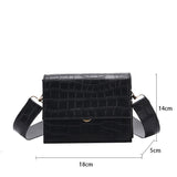 Stone Pattern Handbag for Women - PU Leather Crossbody Messenger Flap Shoulder Bag