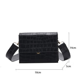 Handtas met steenpatroon voor dames - Schoudertas van PU-leer Crossbody Messenger met klep
