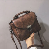 Small Crossbody Bag for Women with Clasp - PU Leather Shoulder Handbag Purse