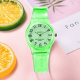 Transparent Candy Jelly Watch Women - Wasserdichte Silikon-Quarz-Studenten-Armbanduhr