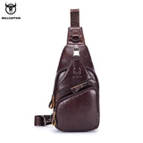 Leather Chest Bag for Men - Classy Messenger Purse Fashion Business Pack High Capacity