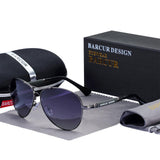 Polarized Mirror Aviator Sunglasses - Titanium Alloy Glasses Unisex Gradient Pilot Shades