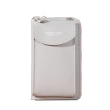 Portefeuille multifonctionnel pour femme - Pochette en cuir PU pour téléphone portable, sac à main, carte, porte-passeport