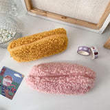 Lamswol etui - pennenzakje pluche kawaii rits tas cosmetische organisator school kantoor