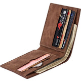Luxury Business Billfold Wallet for Men - Credit Card Holder Man Purse Coin Cash Zipper Bag
