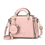 Trendy Fashion Handtas met Kattentasje voor Dames - Schoudertas Messenger Portemonnee