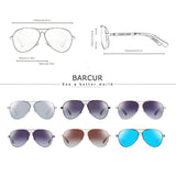 Pilotenbrille mit polarisiertem Spiegel - Brille aus Titanlegierung, Unisex-Pilotenfarbton mit Farbverlauf