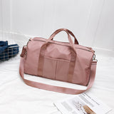 Outdoor Waterproof Nylon Sports Gym Bag for Women with Shoes Compartment - Training Fitness Travel Handbag