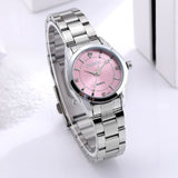 Lässige Luxusuhr für Damen - Wasserdichte Strass-Armbanduhr aus Edelstahl
