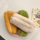 Lambswool Pencil Case - Pen Pouch Plush Kawaii Zipper Bag Cosmetic Organizer School Office