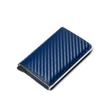 Portemonnee met RFID-creditcardhouder - Vintage leren aluminium etui met geldclip