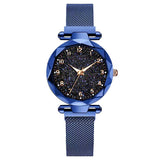 Magnetic Starry Sky Watch for Women - Fashionable Metal Mesh Strap Belt Quartz