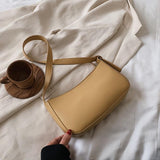 Kleine PU-lederen handtas voor dames - eenvoudige tas voor dames, reisschoudertas