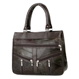 Leren handtas met handvat voor dames - Designer schoudertas met patchwork crossbody