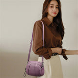 Sac à bandoulière design simple pour femme - Sac à main Messenger en cuir PU pour femme