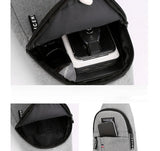 Crossbody-borsttas voor heren - Schouderriem Borsttas Messenger Travel Purse