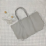 Sac fourre-tout grande capacité pour femme - Sac à main à fermeture éclair en PVC avec revêtement imperméable aux couleurs macarons