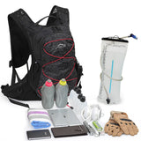 12L Backpack with Water Bag for Running and Cycling - Bicycle Bike Bag Breathable Waterproof Ultralight