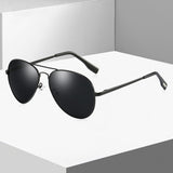 Lunettes de soleil polarisées pilote classique - Lunettes d'aviateur en métal Lunettes de conduite UV400