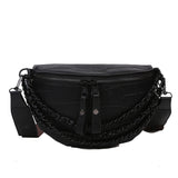 Sac banane de luxe pour femme - Sac banane à bandoulière épaisse