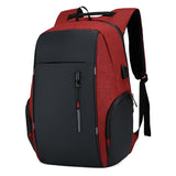 Oxford-laptoprugzak met USB-oplader - waterdichte schooltas met grote capaciteit van 15,6 inch voor laptops