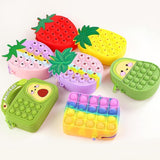 Antistress Pop It Fidget Portemonnee Portemonnee voor Meisjes - Push Bubble Crossbody Strap Coin Bag Toy
