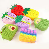 Antistress Pop It Fidget Portemonnee Portemonnee voor Meisjes - Push Bubble Crossbody Strap Coin Bag Toy