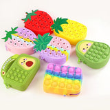 Antistress Pop It Fidget Portemonnee Portemonnee voor Meisjes - Push Bubble Crossbody Strap Coin Bag Toy