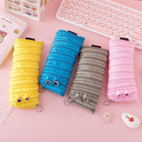 Creative Caterpillar Zipper Pencil Case - School Bag Pen Holder Case Pouch for Kids Students