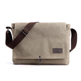 Canvas Crossbody Schoudertas voor Heren - Modieuze Casual Flap Satchel