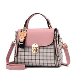 Koreaanse mode geruite tas voor dames - schouderpakket Crossbody handtas portemonnee