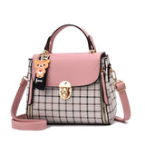 Koreaanse mode geruite tas voor dames - schouderpakket Crossbody handtas portemonnee