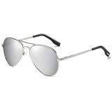 Lunettes de soleil polarisées pilote classique - Lunettes d'aviateur en métal Lunettes de conduite UV400