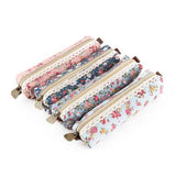 Small Retro Flower Pencil Case - Floral Lace School Supplies Bag Makeup Pouch Purse for Girls Women
