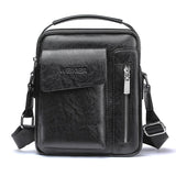 Casual Shoulder Bag for Men - Vintage Crossbody PU Leather Tote Handbag