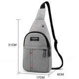 Crossbody-borsttas voor heren - Schouderriem Borsttas Messenger Travel Purse