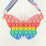 Antistress Pop It Fidget Portemonnee Portemonnee voor Meisjes - Push Bubble Crossbody Strap Coin Bag Toy