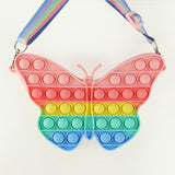 Antistress Pop It Fidget Portemonnee Portemonnee voor Meisjes - Push Bubble Crossbody Strap Coin Bag Toy
