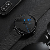 Minimalistisch horloge voor heren - Mode ultradun, eenvoudig zakelijk kwartshorloge